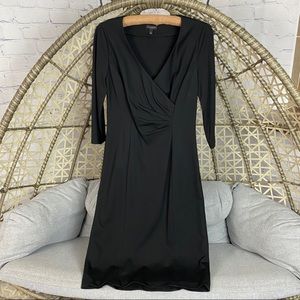 Talbots Long Sleeve Wrap Dress - Black